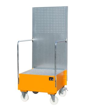 Fahrbare Auffangwanne mit Lochplattenwand LPW 200-1