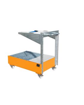 Fahrbare Auffangwanne mit Lochplattenwand LPW 200-4