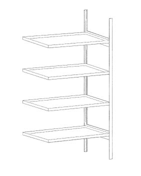 Kleingebinderegal mit Auffangwanne 3020-4E