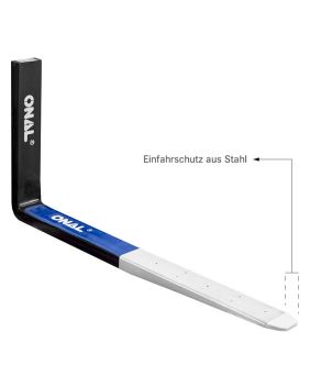 Gabelzinken mit 3mm Antirutsch-Beschichtung - lebensmittelecht - ISO 2A bis 3000kg - Gabelzinken-Querschnitt 120 x 40mm